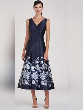 Kay Unger Hattie Tea Length Dress Size 6